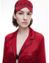Γυναικείο Σατέν Πυζαμάκι Calvin Klein 000QS6551E-XKG με μάσκα ύπνου,σε κλασική γραμμή ΒΑΘΥ ΚΟΚΚΙΝΟ